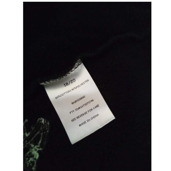 Seven7 Luxe Rolled Drop Sleeve Rhinestone Sweatshirt Sz 18/20 - Picture 7 of 8